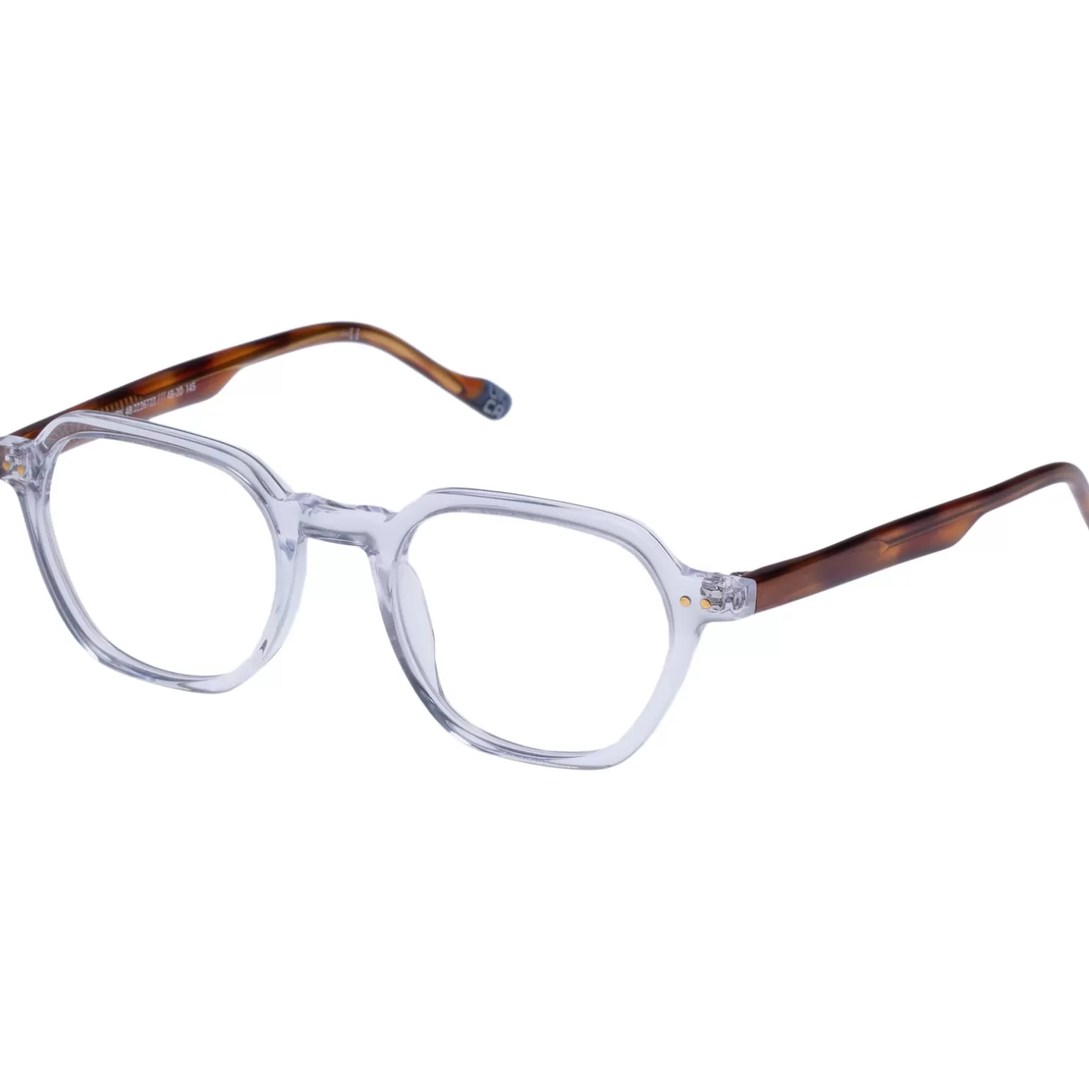 Optical*Le Specs Mercury 48 Crystal Clear Vintage Tort Optical