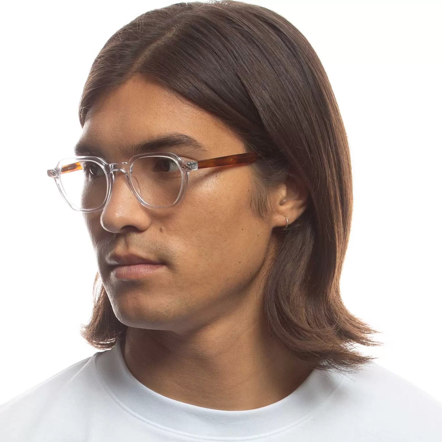 Optical*Le Specs Mercury 48 Crystal Clear Vintage Tort Optical
